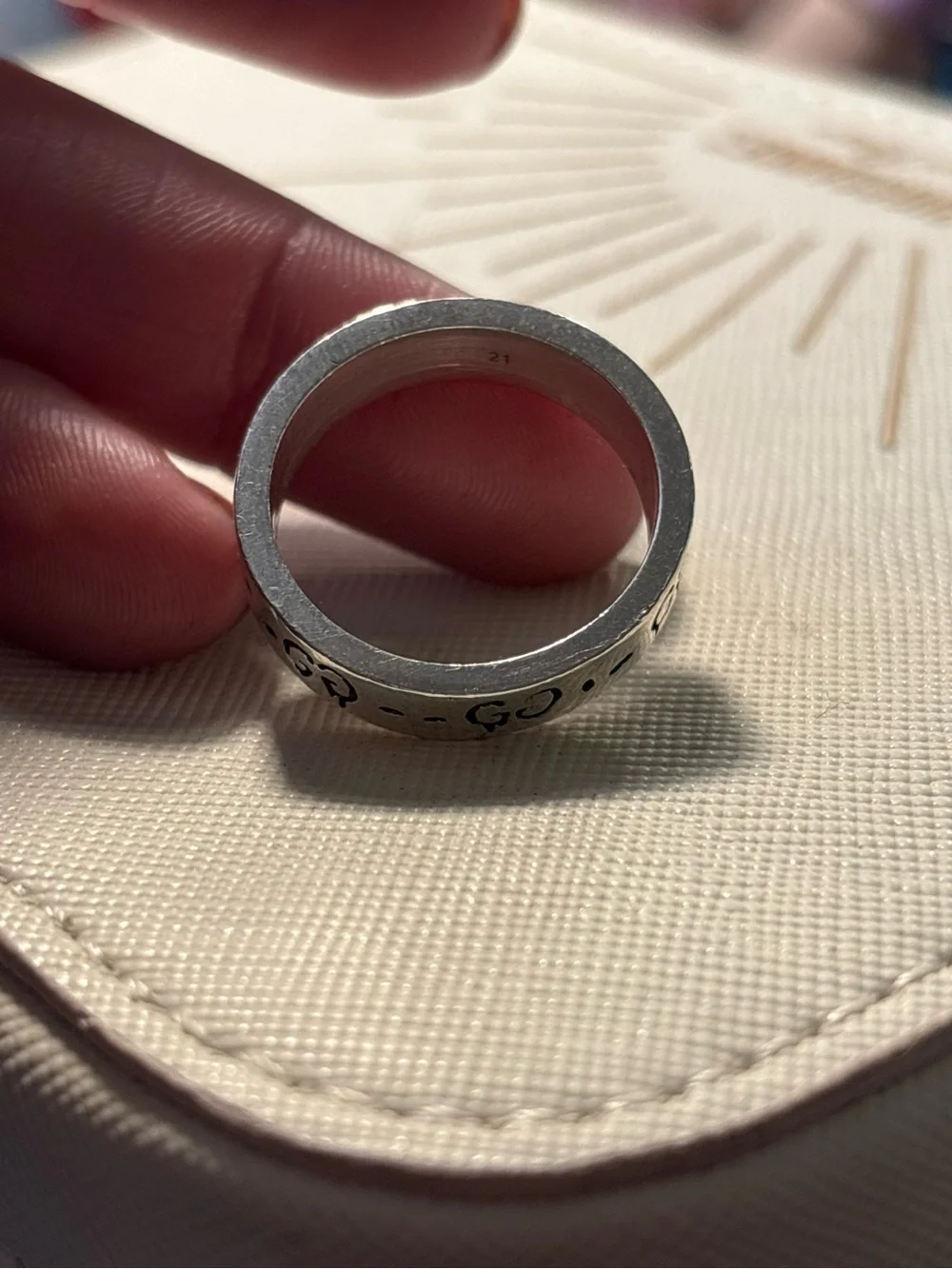 Gucci Ghost Ring Size 9 Sterling Silver